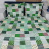 Pościel z kory Zielony patchwork 200x220