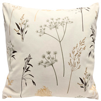 Poszewka bawełniana Łąka w kremie 45x45
