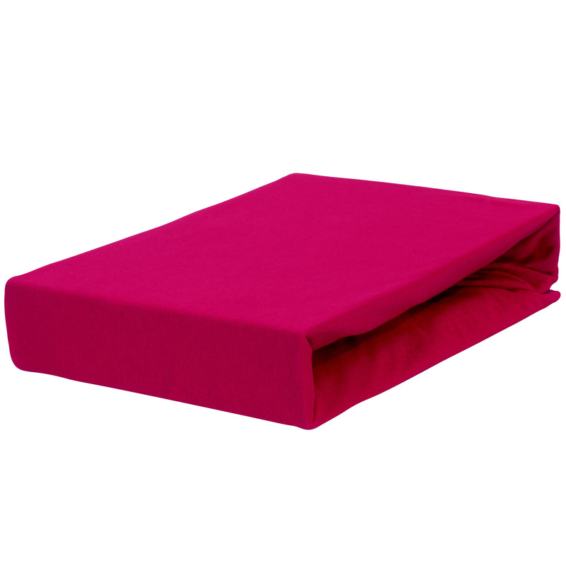 Prześcieradło jersey z gumką malinowe bordo 60x120