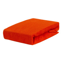Prześcieradło frotte z gumką pomarańczowe 90x200