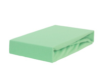Prześcieradło jersey z gumką jasno zielone 70x140