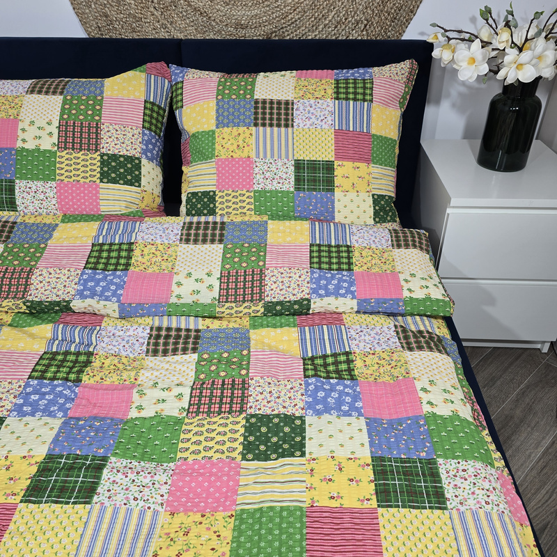 Pościel z kory Kolorowy patchwork 160x200