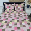 Pościel z kory Patchwork różowy 200x220