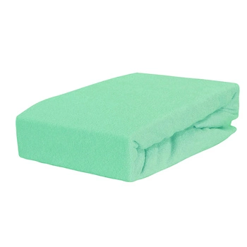 Prześcieradło frotte z gumką jasno zielone 80x160