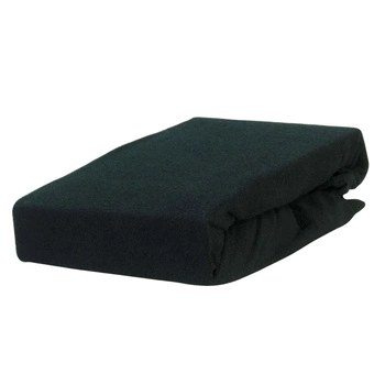 Prześcieradło frotte z gumką czarne 80x160