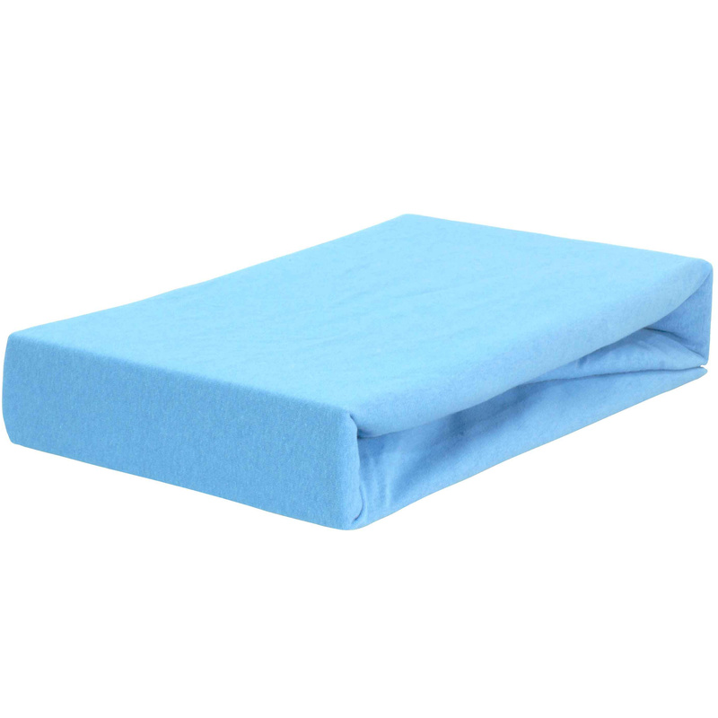 Prześcieradło jersey z gumką błękitne 180x200