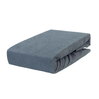 Prześcieradło frotte z gumką szare 160x200