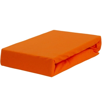 Prześcieradło jersey z gumką pomarańczowe 60x120