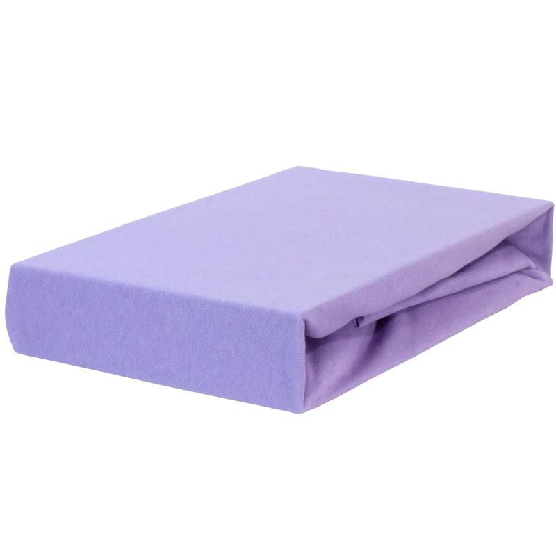 Prześcieradło jersey z gumką fioletowe 60x120
