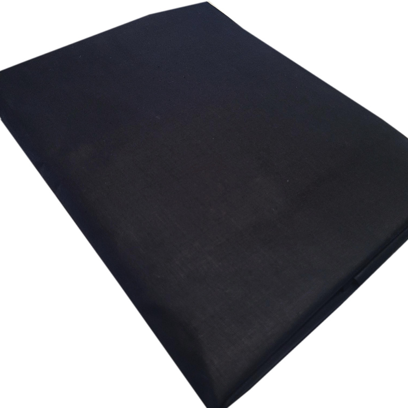 Prześcieradło bawełniane bez gumki Czarne 220x260