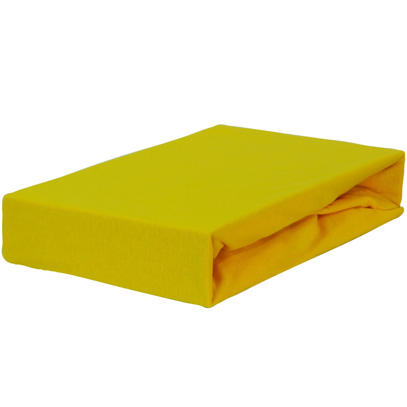 Prześcieradło jersey z gumką żółte 70x140