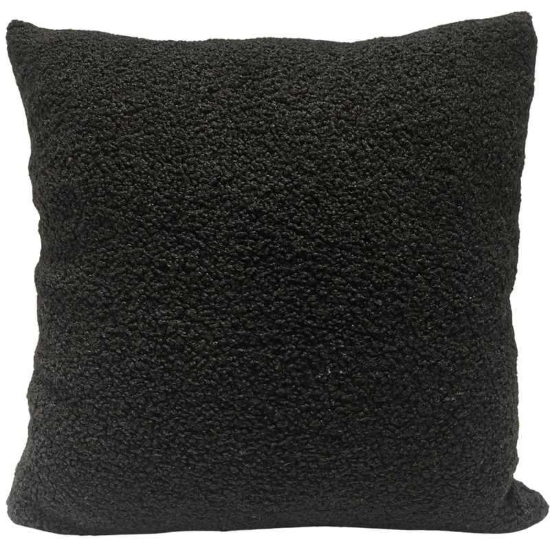 Poszewka Boucle Bukle Baranek czarna 40x40